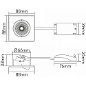 nobilé Downlight 5068Q ECO DOB firkantet IP40, hvid mat dæmpbar