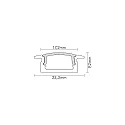 Aluminum T-Profile 2 OP, 200cm, for LED Strips up to 1.2cm width