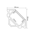 Aluminum Corner Profile 3 TP, 200cm, for LED Strips up to 1.4cm width