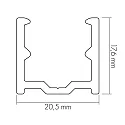 nobilé profile LED NEON SMD 1516 RGB – FIX rigid, mechanical, straight, silver