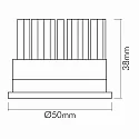 nobilé LED-modul D50 med linse, 7W 4000K 38°, rund