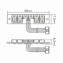 nobilé LED Distributør til 24V LED-systemer, 4-polet, 10-fold, flerfarvet