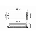 nobilé LED power supply EL-200-24V IP67 with open cable, voltage constant, switchable, silver