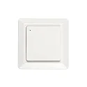 Knap 1-fold, Bluetooth styrbar, blank, hvid