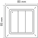 nobilé Knap 3-fold, Bluetooth styrbar, blank, hvid
