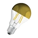Top spejl lyskilde standard CLASSIC MIRROR A60 CL GOLD omskiftelig A60 klar E27 4W 400lm 2700K 300° CRI 80-89  klar