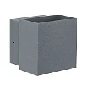Paulmann Paulmann Væglampe LED Cybo firkantet, 2x3W, 10x10cm, grå