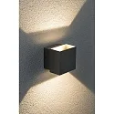 Paulmann Paulmann Væglampe LED Cybo firkantet, 2x3W, 10x10cm, grå