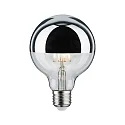 Top spejl lyskilde globeformet DECO GLOBE G95 LED SILVER DIM G95 klar E27 6,5W 600lm 2700K CRI >80 dæmpbar