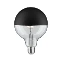 Top spejl lyskilde globeformet DECO GLOBE G125 LED BLACK MATT G125 klar E27 6,5W 600lm 2700K CRI >80 dæmpbar