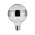 Filament Globe lyskilde DECO GLOBE LED MIRROR-RING SILVER G125 klar E27 6,5W 640lm 2700K CRI >80 dæmpbar