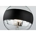 Paulmann Filament Globe lyskilde DECO GLOBE LED MIRROR-RING BLACK MATT G125 klar E27 6,5W 640lm 2700K CRI >80 dæmpbar