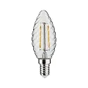 Paulmann LED Filament Candle Lamp turned, 230V, E14, 4.7W 2700K 450lm, glass clear, dimmable