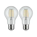 Paulmann Glødepære standard FILAMENT A60 sæt med 2, omskiftelig E27 5W 470lm 2700K CRI >80 
