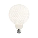 filament lamp globe GLOBE G125 WHITE LAMPION V1 ribbed, with grid G125 matt E27 4,3W 400lm 3000K CRI >80 dimmable