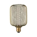 Paulmann LED glødelyskilde METALLIC GLOW CYLINDER SPIRAL omskiftelig E27 4,2W 200lm 1800K CRI >80 