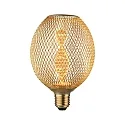 LED glødelyskilde METALLIC GLOW GLOBE HELIX omskiftelig E27 3,5W 130lm 1800K CRI >80 