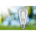Paulmann Lyskilde Edison pæreformet ECO-LINE ST64 FILAMENT omskiftelig ST64 klar E27 4W 840lm 3000K 360° CRI >80  klar
