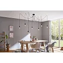 Paulmann Pendant luminaire NEORDIC KETIL, 7 flames, 7x E27 max. 20W, individual, black