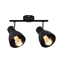 Paulmann Spot DAVY 2-flammer E27, chrom, sort mat dæmpbar