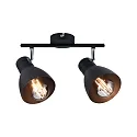 Paulmann Spot DAVY 2-flammer E27, chrom, sort mat dæmpbar