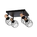 spot LANKA 4 flames E14, black dimmable