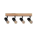 Paulmann spot ARVID 4 flames E27, black dimmable