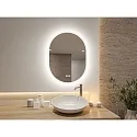 Paulmann Spejl med belysning MIRRA 60 X 80CM oval, CCT Switch, med touch-dæmper, med varmefunktion IP44, hvid mat dæmpbar