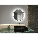 Paulmann Spejl med belysning MIRRA LED Ø 59CM rund, CCT Switch, med touch-dæmper, med varmefunktion IP44, mat, sort dæmpbar