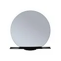 Paulmann mirror with lighting MIRO Ø 50CM round, without frame, tunable white, with shelf IP44, black matt 