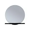 Paulmann mirror with lighting MIRO Ø 50CM round, without frame, tunable white, with shelf IP44, black matt 