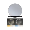 Paulmann mirror with lighting MIRO Ø 50CM round, without frame, tunable white, with shelf IP44, black matt 