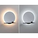 Paulmann mirror with lighting MIRO Ø 50CM round, without frame, tunable white, with shelf IP44, black matt 