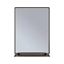 mirror with lighting MIRO 45 X 60CM square, tunable white, with shelf IP44, black matt 