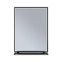 Paulmann Spejl med belysning MIRO 45 X 60CM firkantet, tunable white, med hylde IP44, sort mat 