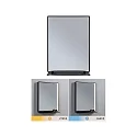 Paulmann Spejl med belysning MIRO 45 X 60CM firkantet, tunable white, med hylde IP44, sort mat 