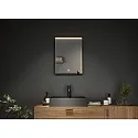 Paulmann Spejl med belysning MIRO 45 X 60CM firkantet, tunable white, med hylde IP44, sort mat 