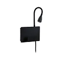 Paulmann Læselampe HALINA LED med USB tilslutning IP20, sort 