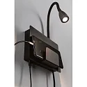 Paulmann Læselampe HALINA LED med USB tilslutning IP20, sort 