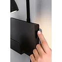 Paulmann Læselampe HALINA LED med USB tilslutning IP20, sort 