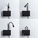 Paulmann Læselampe HALINA LED med USB tilslutning IP20, sort 