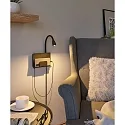 Paulmann Læselampe HALINA LED med USB tilslutning IP20, sort 