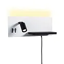 Læselampe SERRA LED med USB tilslutning, højre IP20, sort, hvid dæmpbar