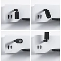 Paulmann reading lamp SERRA LED with USB connection, right IP20, black, white dimmable