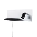 Paulmann Læselampe SERRA LED med USB tilslutning, venstre IP20, sort, hvid dæmpbar