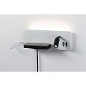 Paulmann Læselampe SERRA LED med USB tilslutning, venstre IP20, sort, hvid dæmpbar