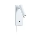 Læselampe HULDA LED med USB tilslutning IP20, hvid dæmpbar