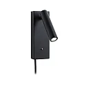 Læselampe HULDA LED med USB tilslutning IP20, sort dæmpbar