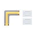 Lysbånd hjørne MAXLED 1000 EDGE FULL-LINE COB, sølv