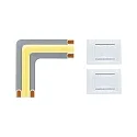 Lysbånd hjørne MAXLED 500 EDGE FULL-LINE COB, sølv